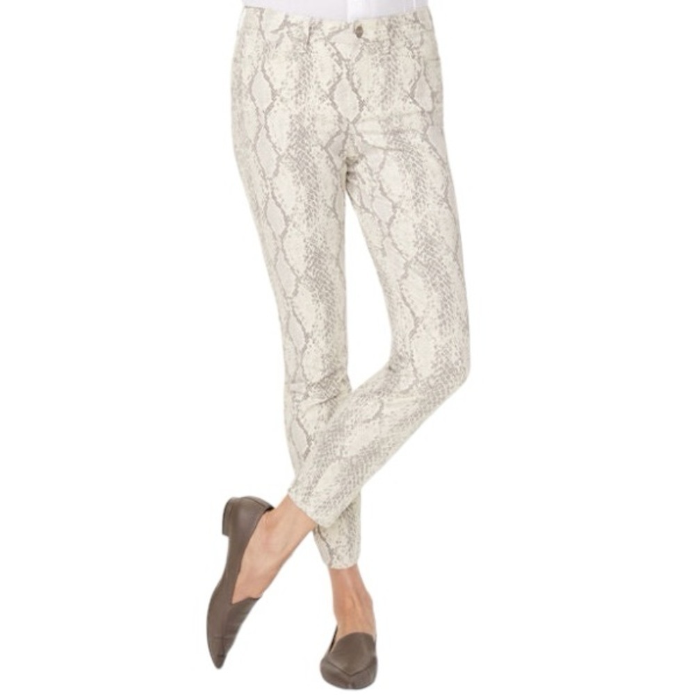 NYDJ Ami Skinny Snakeskin Print Jeans 12